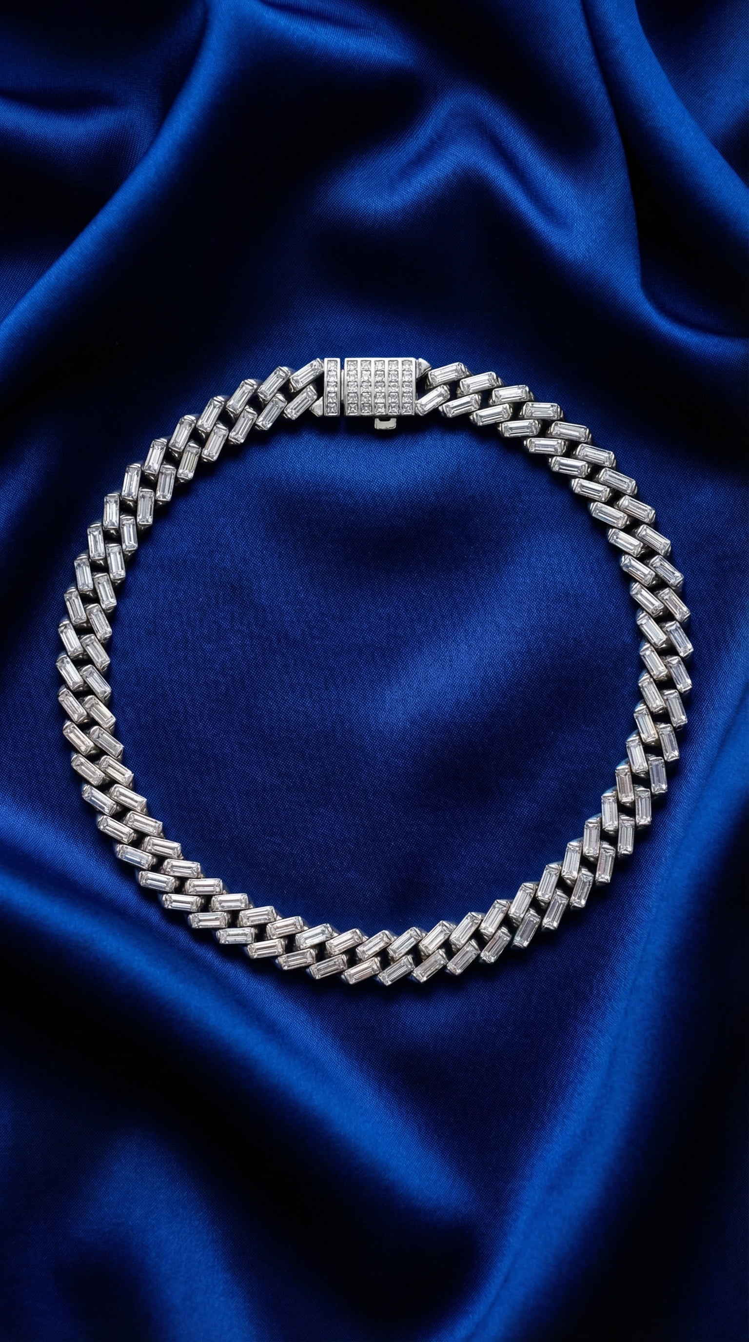 Baguette Necklace - Silver