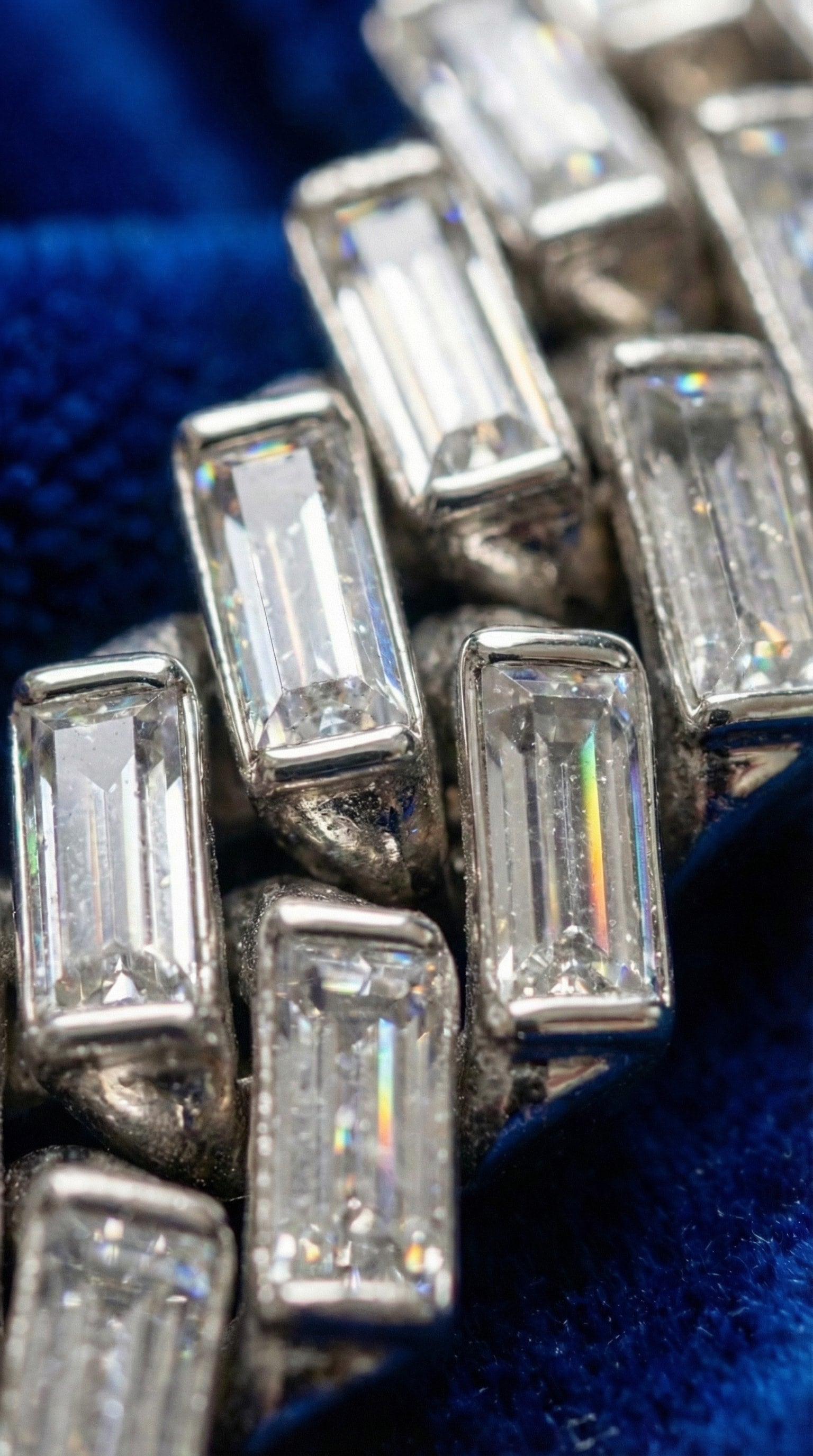 Baguette Necklace - Silver