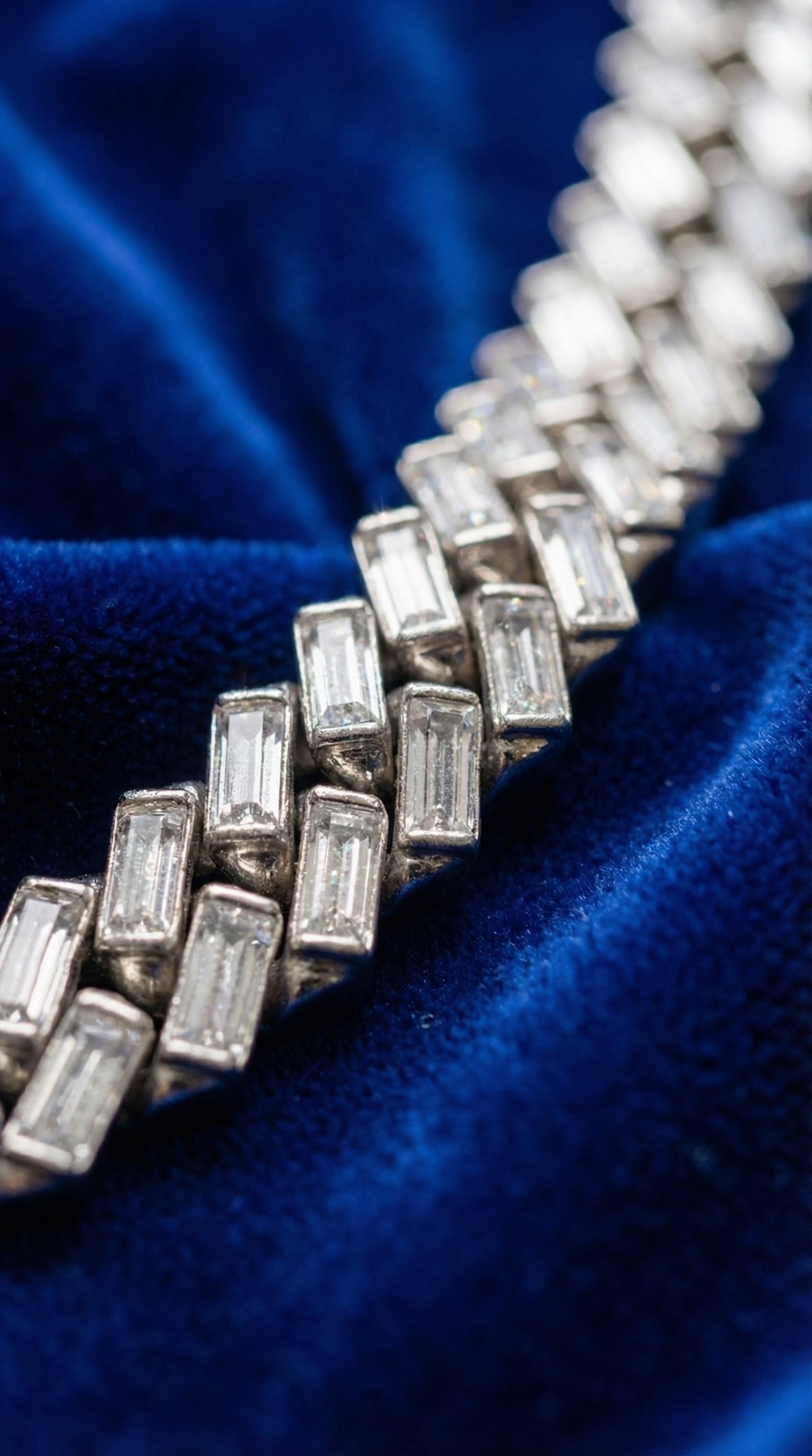 Baguette Necklace - Silver