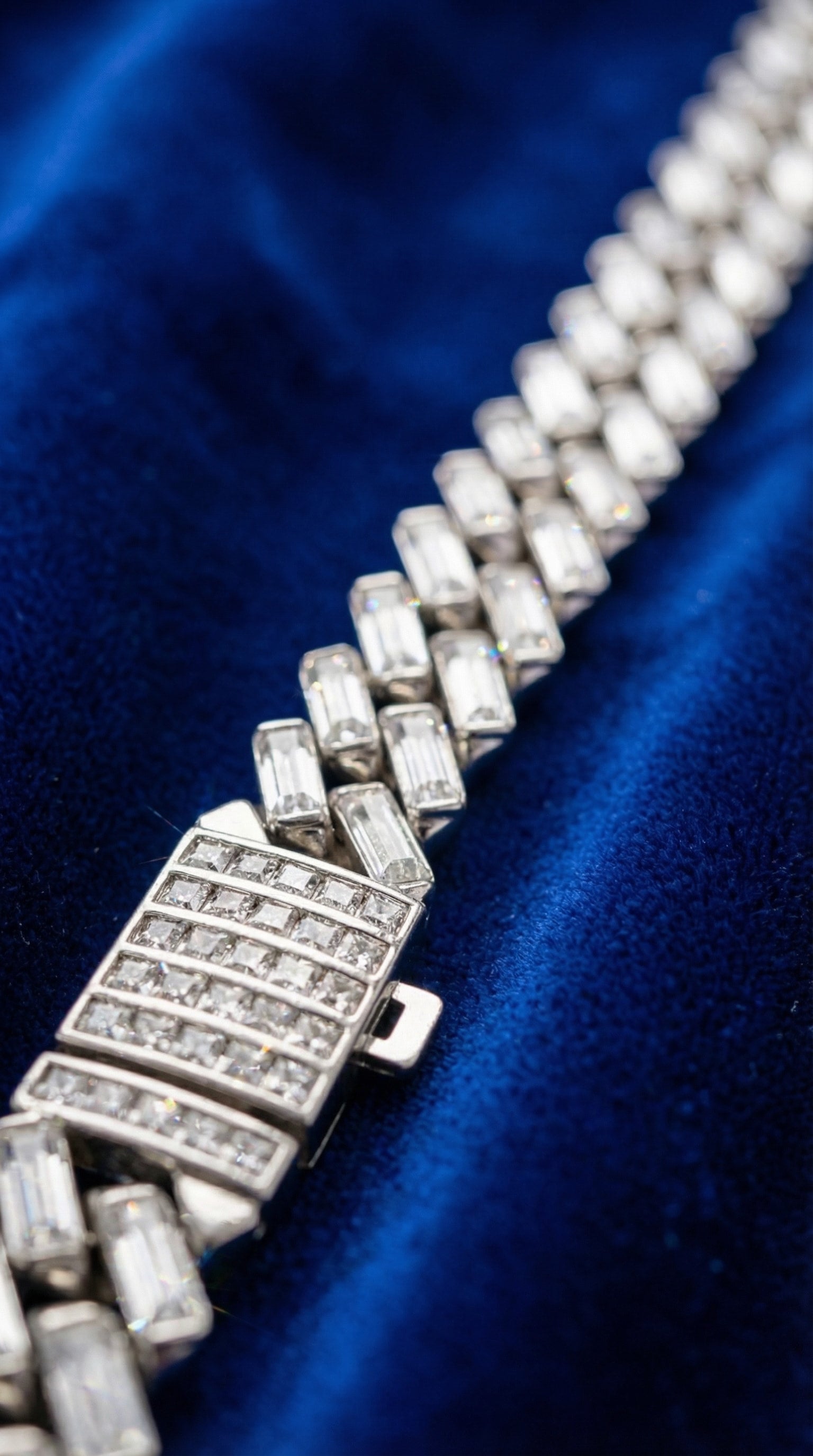 Baguette Necklace - Silver