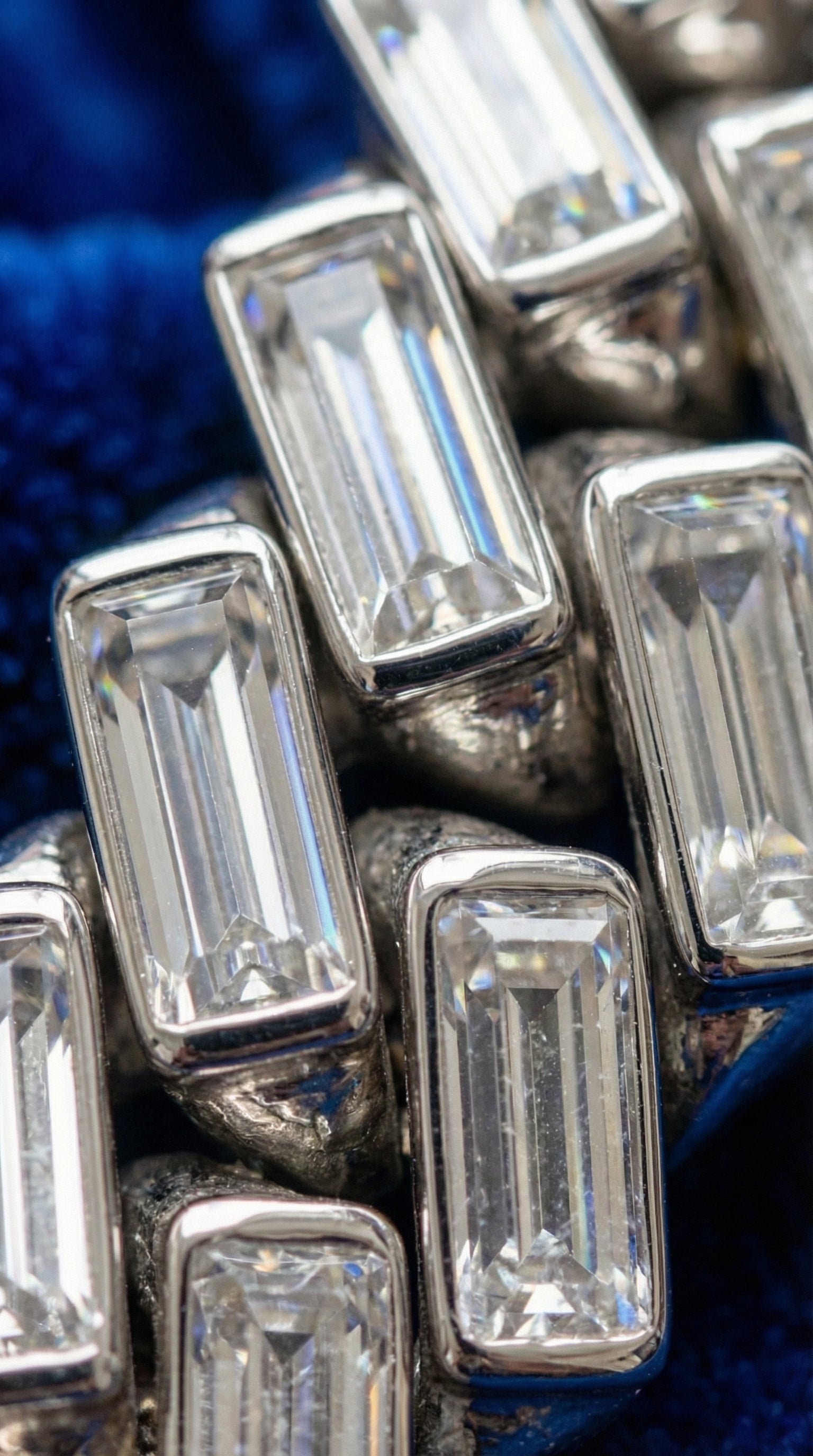 Baguette Necklace - Silver